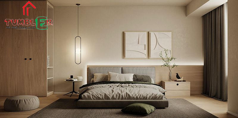 Vách đầu giường hiện đại tạo điểm nhấn quan trọng cho không gian phòng ngủ