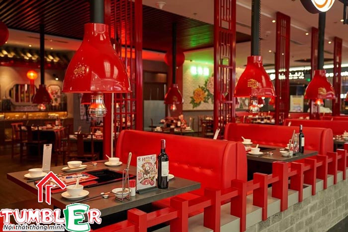 Mẫu thiết kế thi công nội thất quán ăn Nhà hàng Trung Hoa