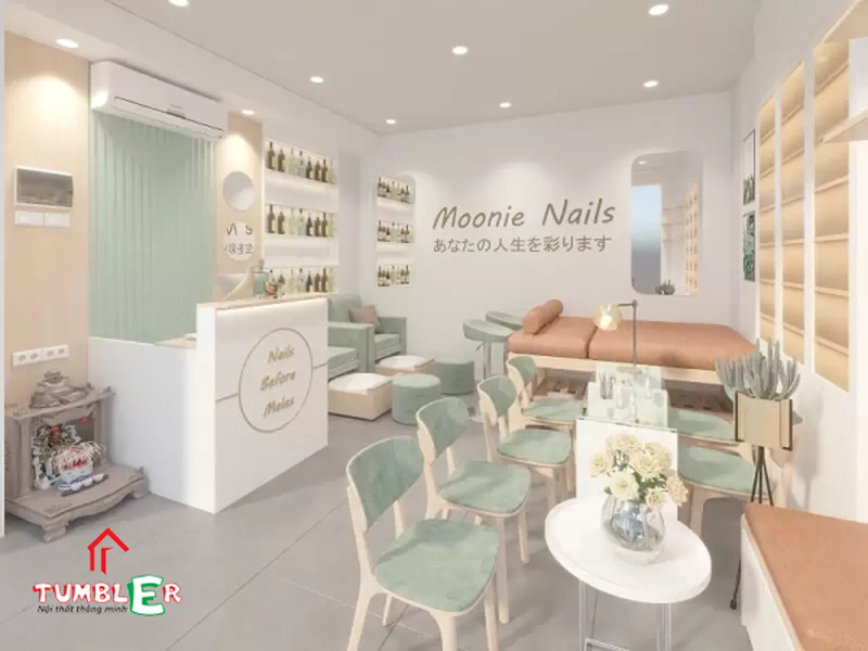 Mẫu thiết kế tiệm nail phong cách Hàn Quốc của thương hiệu Chloe’s Nail
