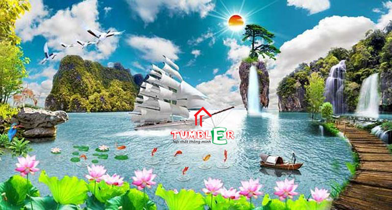 Tranh 3D Thuận Buồm Xuôi Gió 02