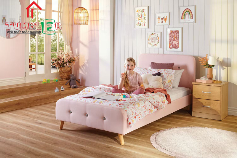 Giường đơn nhỏ là sự lựa chọn hoàn hảo cho những em nhỏ