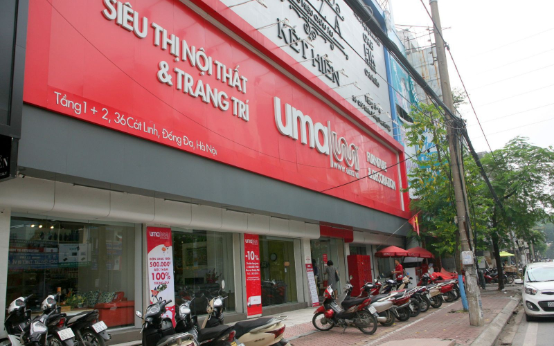 Hình ảnh 1 cửa hàng siêu thị nội thất UMA tại Hà Nội.