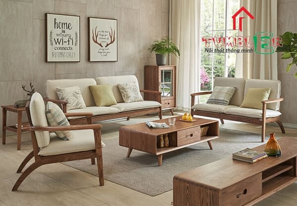 Sofa gỗ thiết kế theo phong cách Nhật Bản và Hàn Quốc.