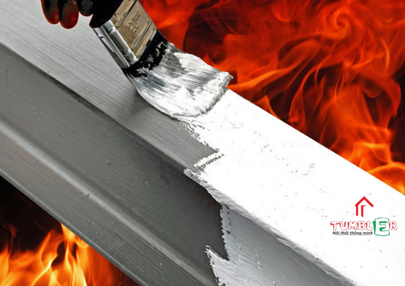 Sơn chống cháy có khả năng ngăn chặn sự di chuyển của lửa hiệu quả