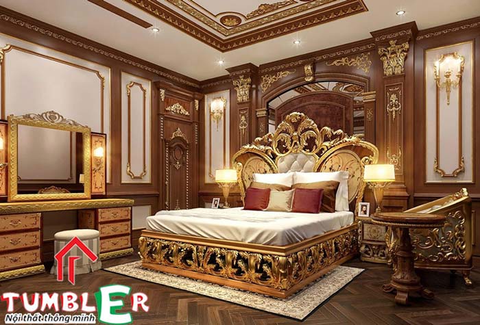 Phòng ngủ sang trọng với phong cách cổ điển