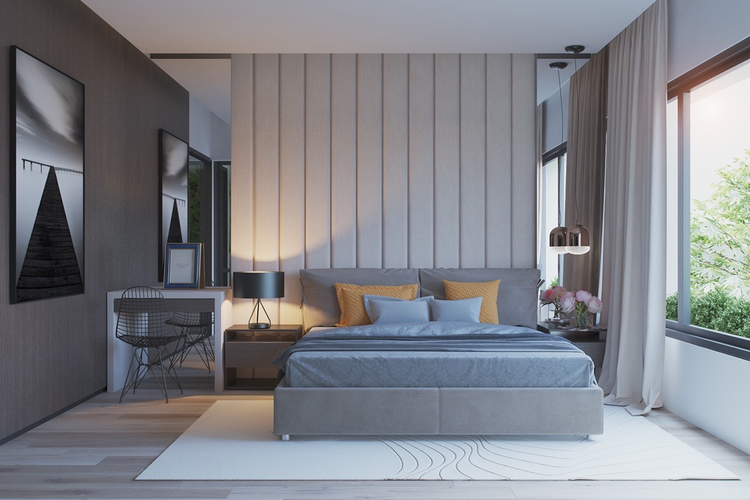 35+ mẫu thiết kế phòng ngủ màu xám đẹp, mix cùng các màu khác 2023