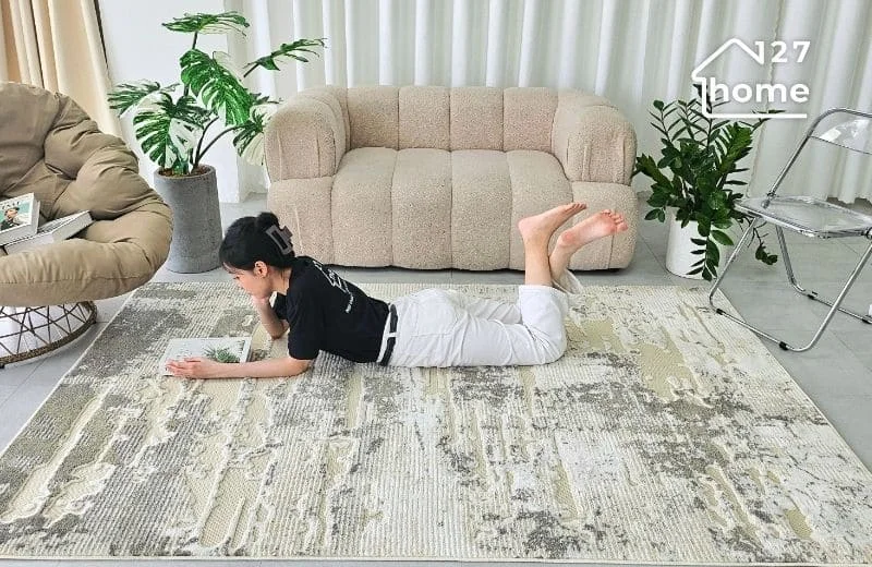 Thảm phòng khách giúp tăng tính thẩm mỹ cho không gian